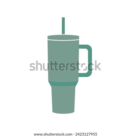 Water Bottle Mug, Water Bottle Vector, Trendy Bottle, Tumbler Icon, Coffee Tumbler, Bottle Vector Illustration