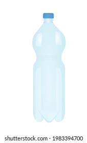 Water bottle on white background, vector