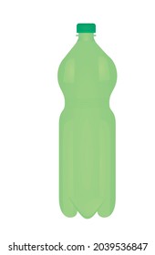 Water bottle on white background, vector