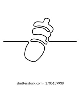 Water bottle on white isolated backdrop. Outline flask for gift card, social network icon, bath tile, fitness shop or club logo. Phone case or cloth print art. Minimal style stock vector illustration