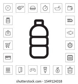 Water bottle outline icon illustration isolated vector sign symbol