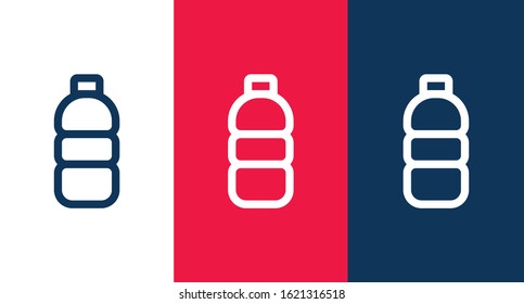 Water bottle outline icon illustration isolated vector sign symbol