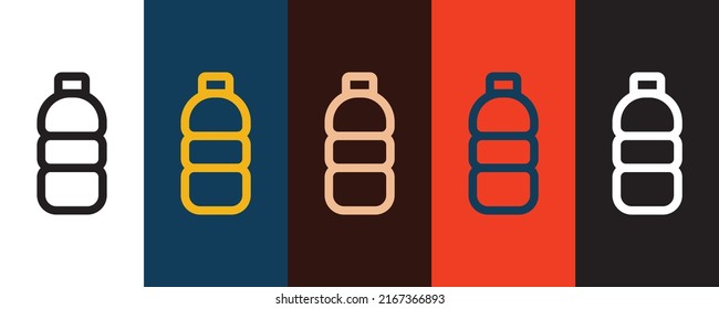 Water bottle outline icon illustration isolated vector sign symbol