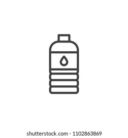 Water bottle outline icon. linear style sign for mobile concept and web design. Drink plastic bottle line vector icon. Symbol, logo illustration. Pixel perfect vector graphics
