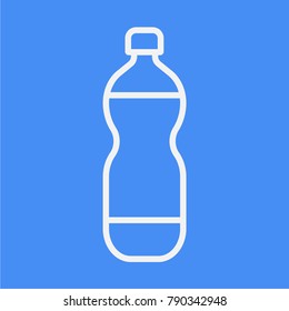Water bottle outline, thin, flat, digital vector icon for web and mobile