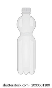 Water bottle outline, vector illustration
