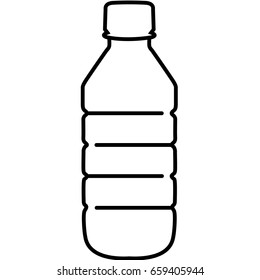 Water bottle outlined vector icon