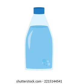 water bottle over white background