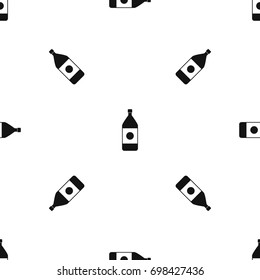 Water bottle pattern repeat seamless in black color for any design. Vector geometric illustration