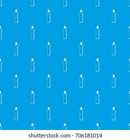 Water bottle pattern repeat seamless in blue color for any design. Vector geometric illustration