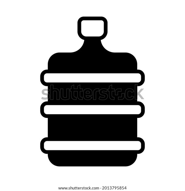 Water Bottle Plastic Gallon Icon Stock Vector (Royalty Free) 2013795854 ...