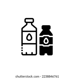 water bottle, plastic bottle icon