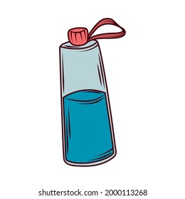 botella de agua del icono aislado de plástico