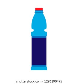 Water bottle plastic object natural lifestyle symbol vector icon. Aqua drink mineral soda blue. Glass beverage container