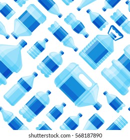 Water bottle seamless pattern vector.