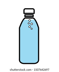 Water bottle . Water bottle set isolated on white background. Healthy aqua bottles vector illustration. Flat design.