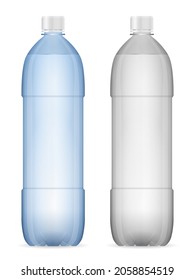 Water bottle set on a white background. Vector illustration.