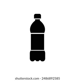 Water bottle silhouette icon vector art illustration.