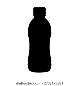 Ilustración vectorial de icono de silueta de botella de agua.











