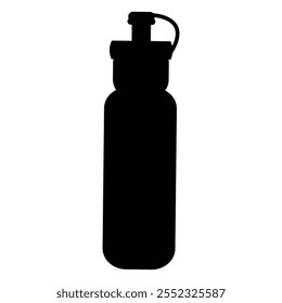 Water Bottle Silhouette Sport and Fitness Design"