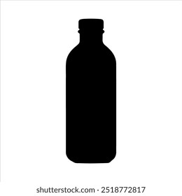 Water bottle silhouette vector illustration on white background