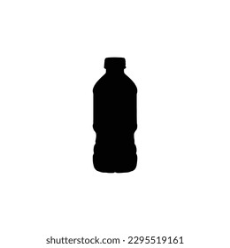 Wasserflasche Silhouette, Vektorsilhouetten aus schwarzen Plastikflaschen.