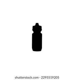 Silueta de botella de agua, Siluetas vectoriales de botellas de plástico negro.
