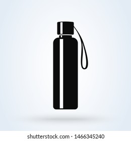water bottle. Simple vector modern icon design illustration.