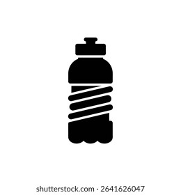 Water Bottle with Spiral Design Icon for Stylish Hydration
