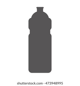 water bottle sport container drink liquid silhouette vector illustration