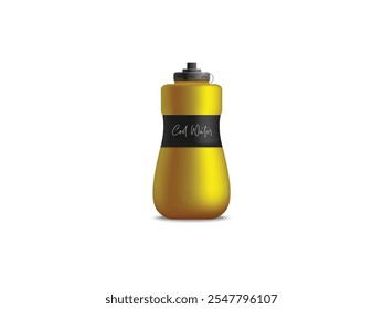 Water bottle Steel metal thermo flask 3d render mockup. Steel Metal Water Bottle Thermo Flask 3D Render Mockup Design