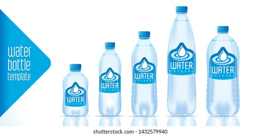 Water bottle template and ready label design