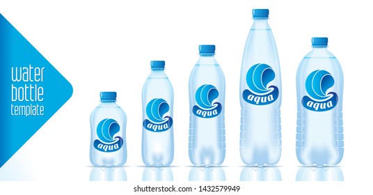 Water bottle template and ready label design