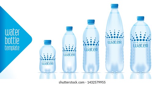 Water bottle template and ready label design