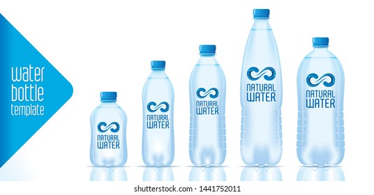 Water bottle template and ready label design