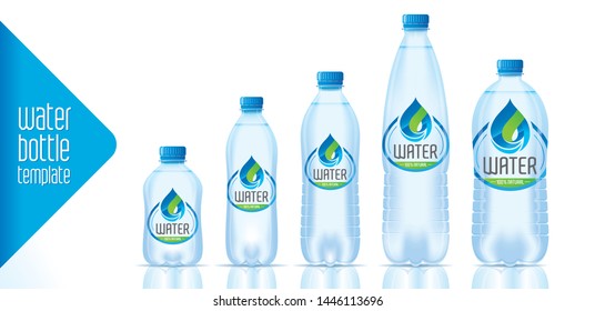 Water bottle template and ready label design