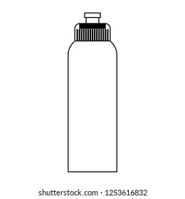 Water bottle thermo black and white