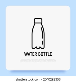 Water bottle thin line icon. Promotional product. Modern vector illustration.