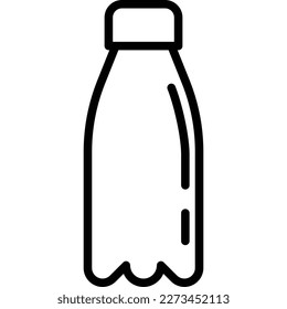 Wasserflasche dünne Linie Symbol. Werbemittel. Moderne Vektorgrafik.