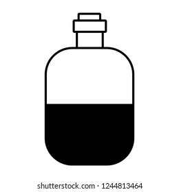 water bottle travel on white background