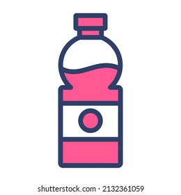 water bottle vector colored Line Icon. Simple Creative vector Line Icon