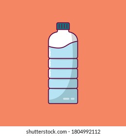 water bottle vector flat color icon