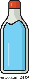 icono del vector del agua color plano 