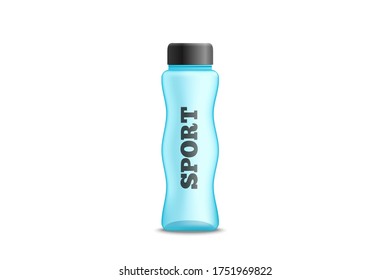 Botella de agua Ilustración plana Vector aislada en fondo blanco.