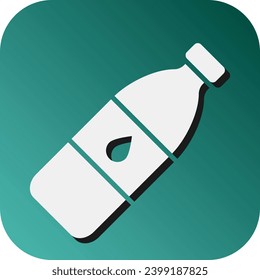 Water Bottle Vector Glyph Gradient Background Icon For Personal And Commercial Use.
