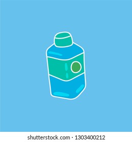 water bottle vector. hand drawn icon. editable stroke.