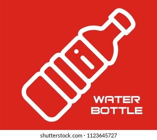 WATER BOTTLE VECTOR ICON 
