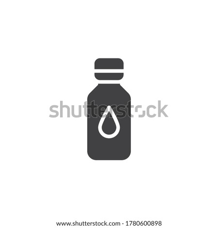 Water bottle vector icon. filled flat sign for mobile concept and web design. Bottle with water drop glyph icon. Symbol, logo illustration. Vector graphics