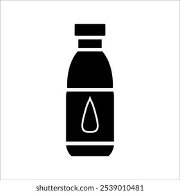 Plantilla de la línea del icono del Vector de la botella de agua