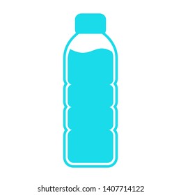 Water bottle vector icon on white background